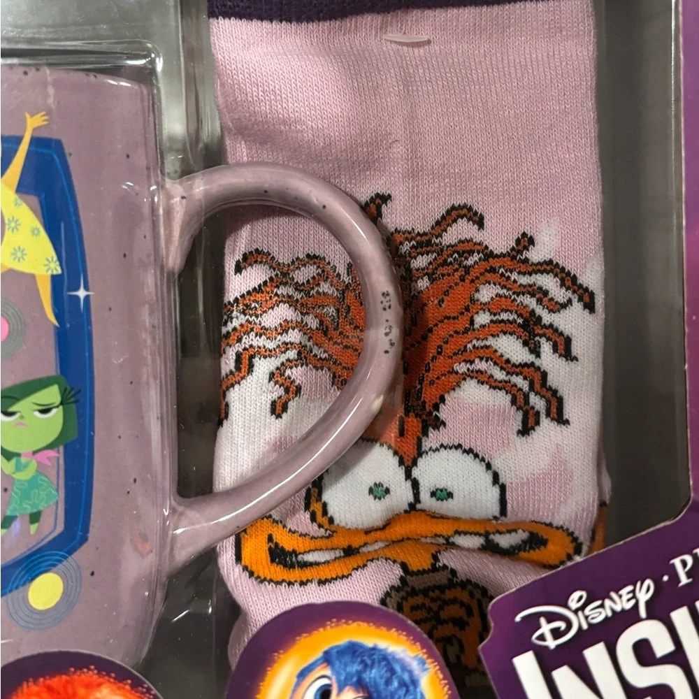 Disney Pixar Inside Out Mug, Sock & Keychain Bundle